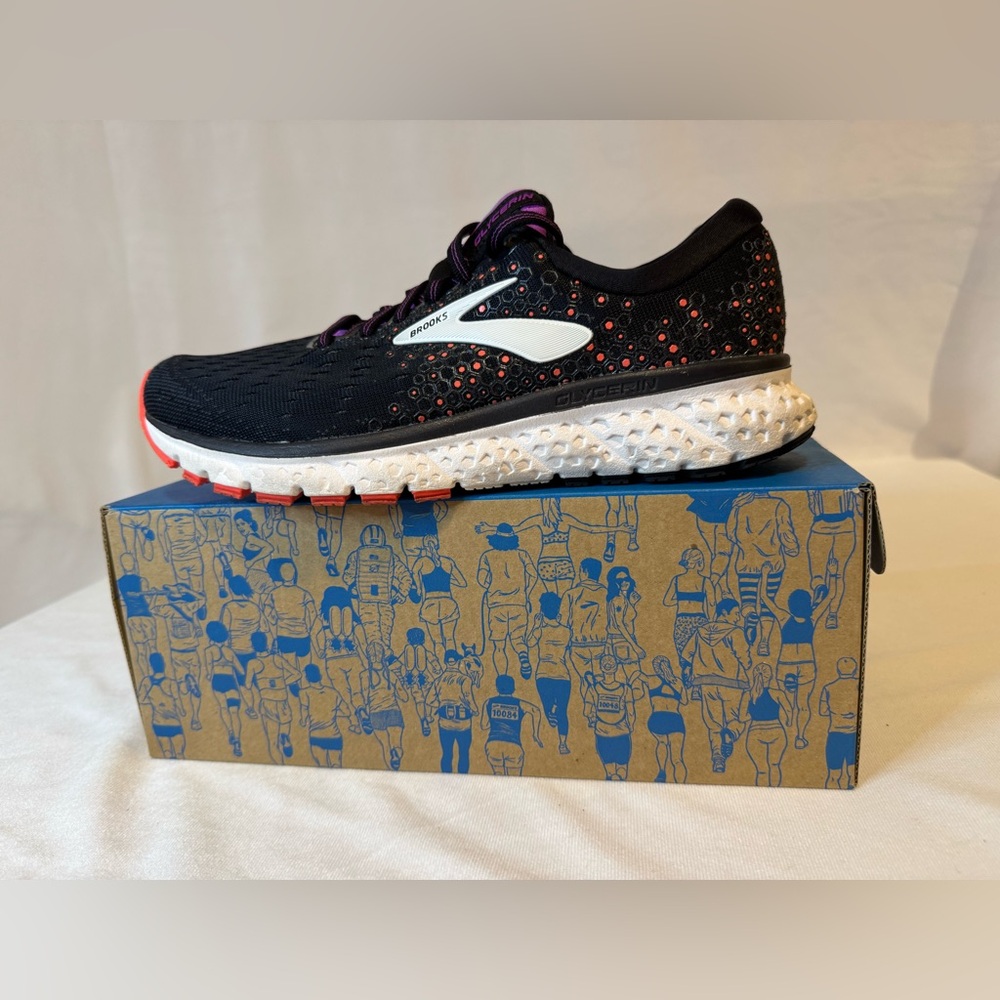 Brooks Glycerin 17 Black Purple Womens Size 8.5 1202831B059